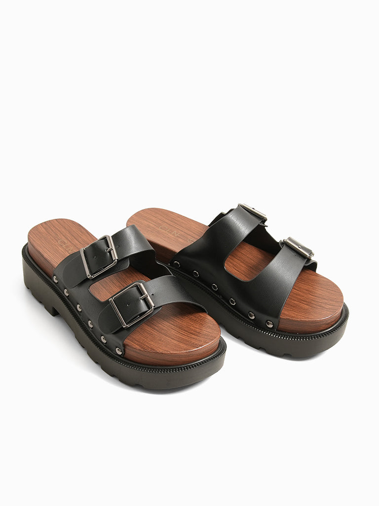 Barbara Heeled Slides